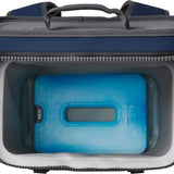 Yeti Thin Ice Large - A large rectangular cooler with a dark blue lid and handle, featuring a white logo on the front that reads "YETI" in bold letters.