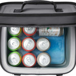 Yeti Thin Ice Large - A large rectangular cooler with a dark gray lid and base, featuring a handle on top and an embossed logo in silver.