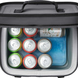 Yeti Thin Ice Large - A large rectangular cooler with a dark gray lid and base, featuring a handle on top and an embossed logo in silver.