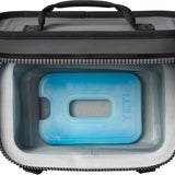 Yeti Thin Ice Medium - A light blue ice pack with a rectangular shape and rounded corners, featuring an oval cutout in the center.