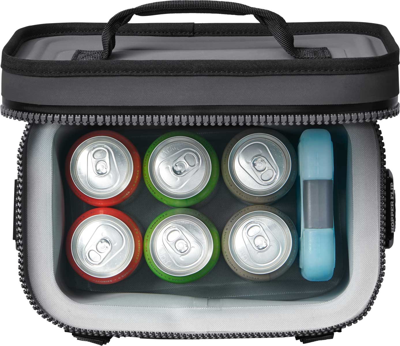 Yeti Thin Ice Medium - A medium-sized cooler with a sleek design, featuring a silver finish and a handle on top.