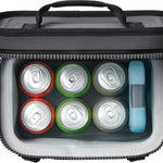 Yeti Thin Ice Medium - A medium-sized cooler with a sleek design, featuring a silver finish and a handle on top.