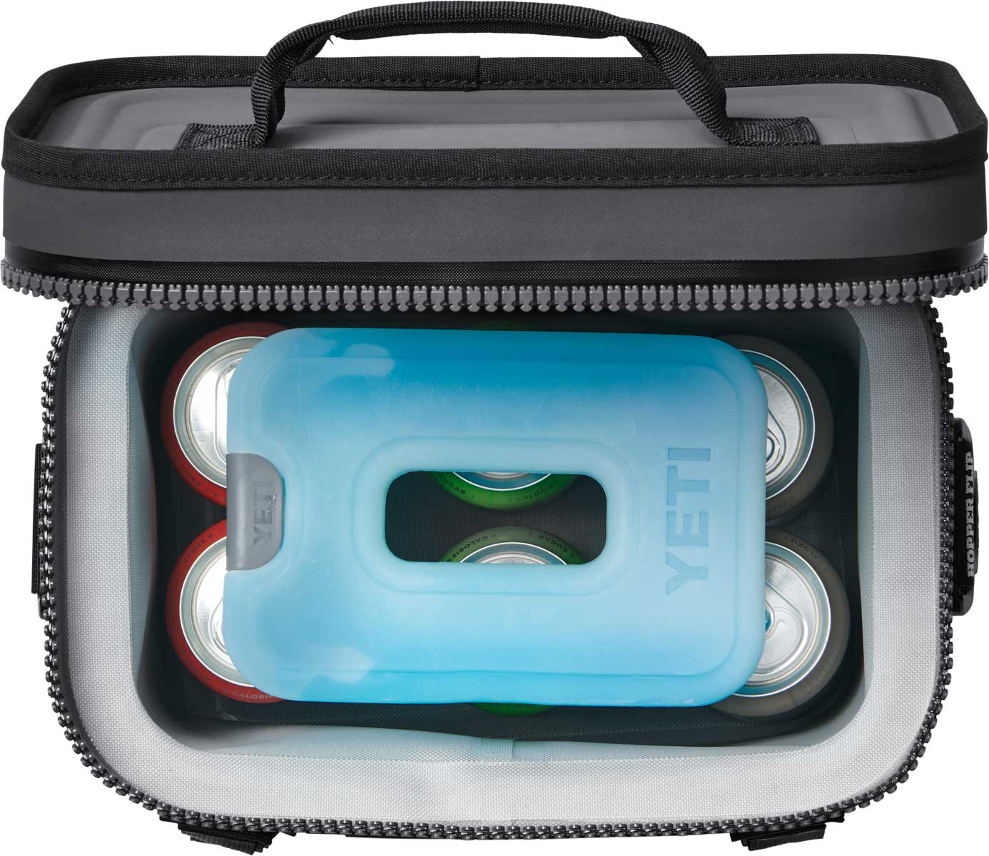 Yeti Thin Ice Medium - A light blue ice pack with a rectangular shape and rounded corners, featuring an opening at one end for filling and closing with a lid.