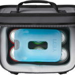 Yeti Thin Ice Medium - A light blue ice pack with a rectangular shape and rounded corners, featuring an opening at one end for filling and closing with a lid.