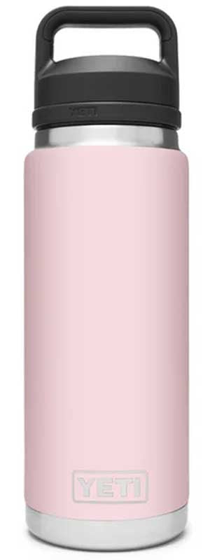 Yeti Rambler 26 oz. Bottle With Chug Cap - A stainless steel water bottle with a black chug cap and a silver base.