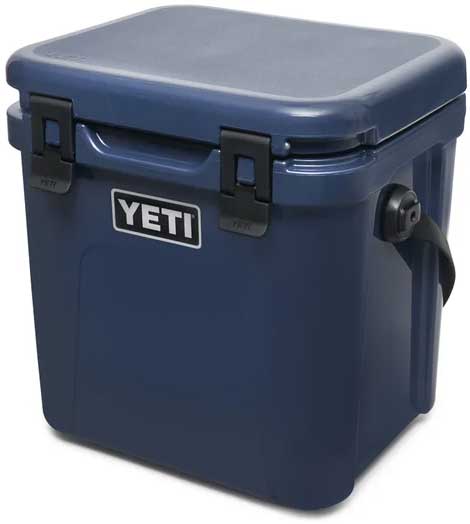 Yeti Roadie 24 Hard Cooler - A dark gray, rectangular cooler with a handle on top and a small logo in the center.