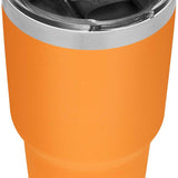 Yeti Rambler 30 oz. Tumbler with Magslider Lid - A stainless steel tumbler with a silver lid and a sliding closure.