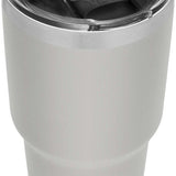 Yeti Rambler 30 oz. Tumbler with Magslider Lid - A stainless steel tumbler with a clear lid and a silver handle on top.