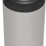 Yeti Rambler 12 oz. Colster Slim Can Insulator - A silver-colored can insulator with a black lid, featuring a sleek and modern design.