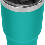 Yeti Rambler 30 oz. Tumbler with Magslider Lid - A stainless steel tumbler with a clear lid and silver handle.