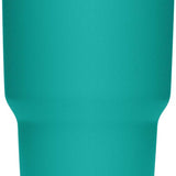 Yeti Rambler 30 oz. Tumbler with Magslider Lid - A stainless steel tumbler with a silver lid and a sliding closure mechanism.