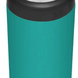 Yeti Rambler 12 oz. Colster Slim Can Insulator - A slim can insulator with a black lid and a silver top, featuring the word "YETI" in white letters on the side.