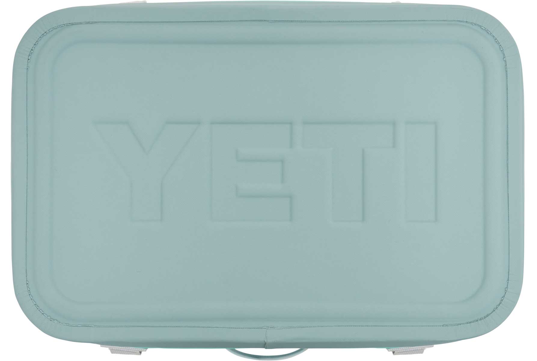 Yeti Hopper Flip 18 Personal Cooler - A cooler with a dark gray lid and a light gray body, featuring a handle on top and a zipper closure at the front.