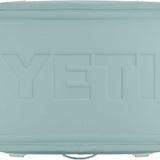 Yeti Hopper Flip 18 Personal Cooler - A cooler with a dark gray lid and a light gray body, featuring a handle on top and a zipper closure at the front.