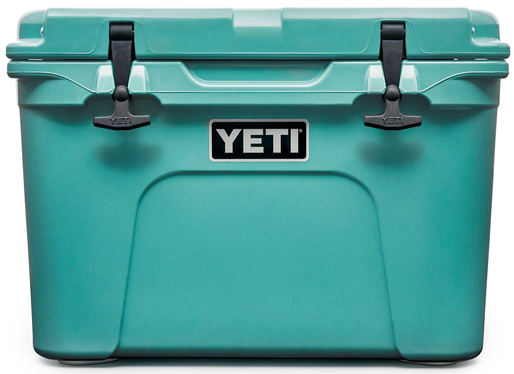 Yeti Tundra 35 Hard Cooler - A large, rectangular cooler with a dark gray lid and matching body, featuring a handle on top and a logo in silver lettering.