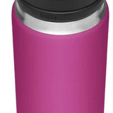 Yeti Rambler 26 oz. Bottle With Chug Cap - A stainless steel water bottle with a black chug cap and a silver band around its neck.