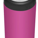 Yeti Rambler 12 oz. Colster Slim Can Insulator - A slim can insulator with a silver lid and a solid pink body.