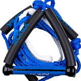 Ronix Bungee Stretch Surf Rope with Handle 2020 - Blue rope with white handle and black bungee cord.
