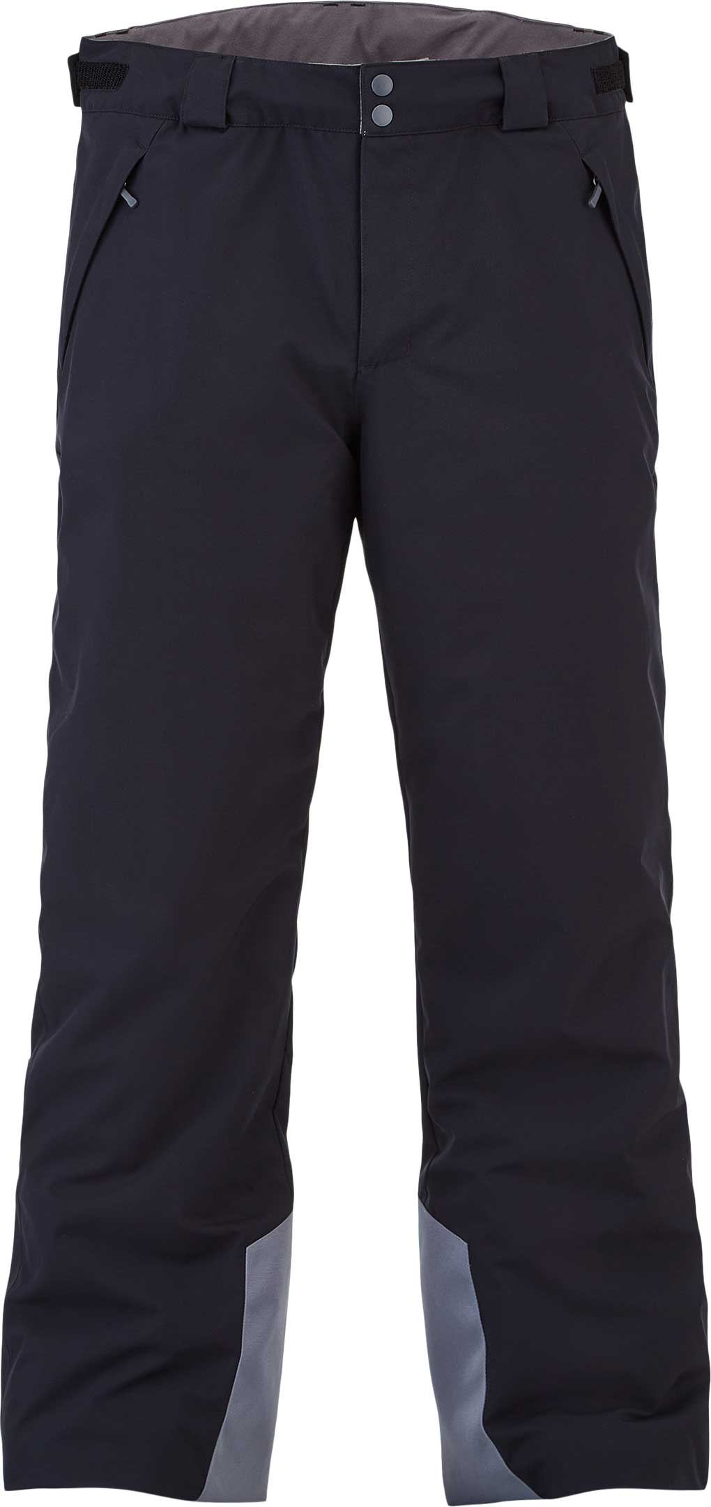 Spyder Men's Mesa Insulated Pants - Black pants with gray accents on the side seams and a black belt loop.
