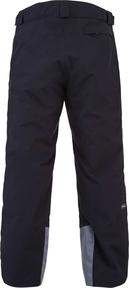 Spyder Men's Mesa Insulated Pants 2021 - Black pants with a subtle gray pattern on the side of the leg.