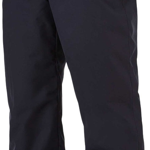Spyder Men's Mesa Insulated Pants 2021 - Black pants with a black belt and two gray buttons on the waistband.