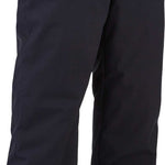 Spyder Men's Mesa Insulated Pants 2021 - Black pants with white piping on side seams and gray accents at bottom hem.