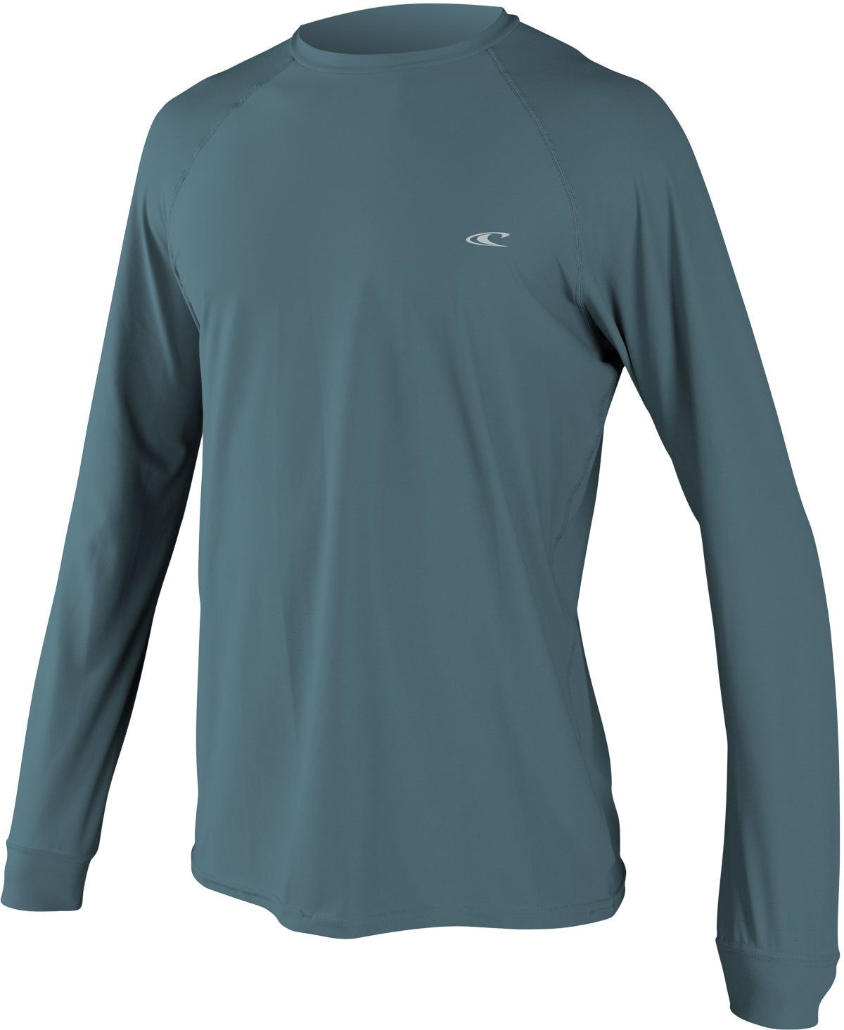 O'Neill Men's 24-7 Tech Long Sleeve Crew Surf Tee Shirt 2017 - A long-sleeved, crew-necked shirt in a solid light blue color.