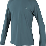 O'Neill Men's 24-7 Tech Long Sleeve Crew Surf Tee Shirt 2017 - A long-sleeved, crew-necked shirt in a solid light blue color.