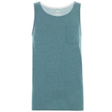 Oakley Men's 50/50 Pocket Tank Top 2018 - A heathered green tank top with a small pocket on the left side of the chest.