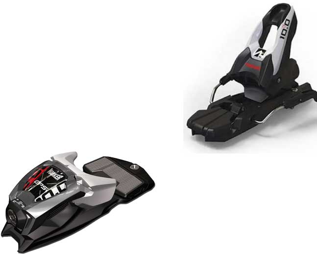 Marker M 10.0 Ski Binding 2020 - Black ski binding with red and white accents on top plate.