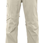 The 686 GLCR Gore-Tex GT Pant 2022 in light beige color has an adjustable waistband and multiple pockets on the front.