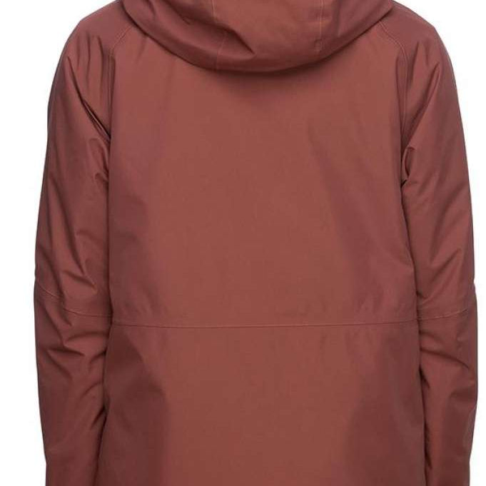 The 686 Ladies GLCR GORE-TEX Willow Insulated Jacket 2022 is brown with a hood and appears from the back view.