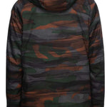 The 686 brand's women's Willow insulated jacket features a camouflage pattern in shades of green and brown.