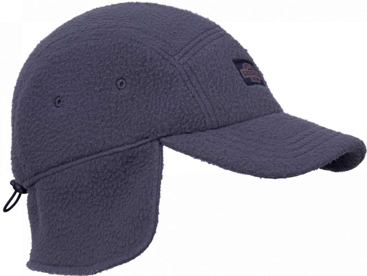 The 686 Fleece Camper Hat 2024 is dark gray with an insulated hood and adjustable drawstring.