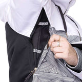 The 686 Women's Athena Insulated Jacket 2022 is predominantly white with black accents and an insulated hood.