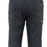 The 686 Ladies Black Magic Insulated Bib features a sleek black color with white accents and side zippered pockets.