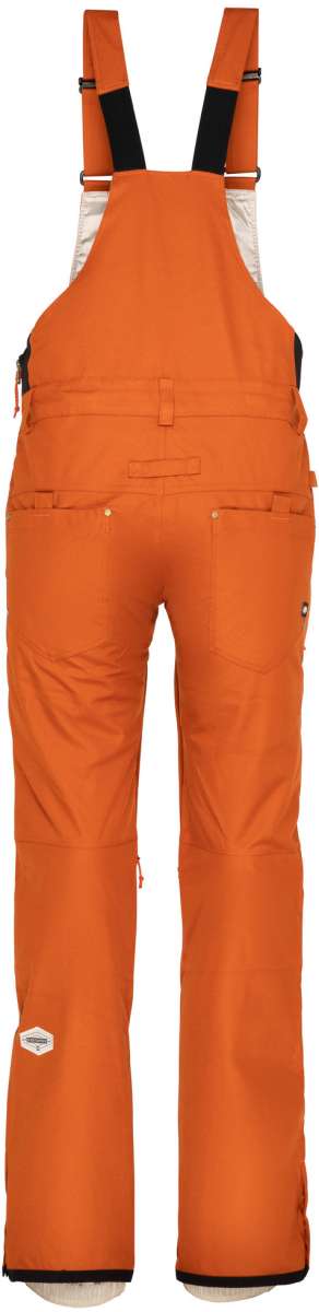 The 686 Ladies Black Magic Insulated Bib features a black color with white accents and an insulated hood.