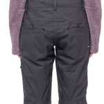 The 686 Ladies Black Magic Insulated Bib features a gray color and an adjustable waistband.