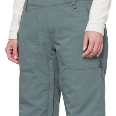 The 686 Women's Black Magic Insulated Bib 2024 is depicted in black from a front view.