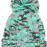 The 686 Ladies Chunky Rib Cuffed Beanie 2024 is primarily grey with teal and black accents.