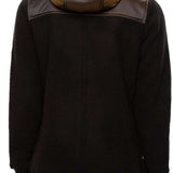 The 686 Women's Flo Fleece Jacket 2020-2021 is shown from the back in black with a brown hood.