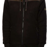 The 686 Women's Flo Fleece Jacket 2020-2021 has a black fleece body with brown accents across the upper chest and shoulders.