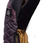 The 686 Ladies Fortune Glove 2023 is primarily black with brown accents and a tan interior.
