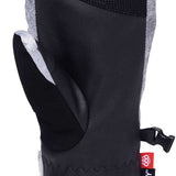 The 686 Ladies Fortune Mittens are black with a gray trim and have an insulated hood.