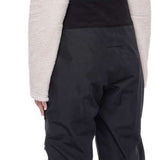 The 686 Women's Geode Thermagraph Bib 2023 is black with an insulated hood and two front zippered pockets.