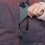 The 686 Women's Geode Thermagraph Bib 2023 is shown in dark gray with a burgundy stripe down the side.