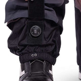 The 686 Women's Geode Thermagraph Bib features a black insulated hood and elastic cuffs in a dark maroon color.