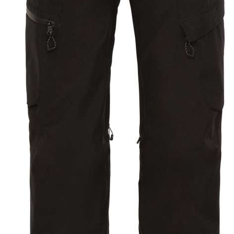 The 686 brand's black Geode Thermagraph pant has an insulated hood and twin tip design.