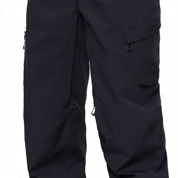 The 686 Women's Geode Thermagraph Pant 2024 is black with zippered pockets and an adjustable waistband.