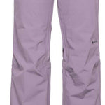 The 686 brand's ladies' GORE-TEX Willow insulated pants are light purple with a black waistband and have two zippered pockets on either side.